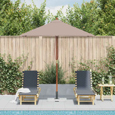 Parasol ogrodowy na drewnianym słupku, 150 x 200 cm, taupe
