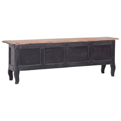 vidaXL Szafka pod TV, 120 x 30 x 40 cm, czarna, lite drewno odzyskane