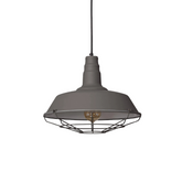Lampa Wisząca Retro Loft Szara 36cm E27 Abruzzo Patrone