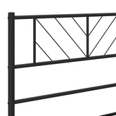 Metalowa rama łóżka z wezgłowiem czarna, 140x200 cm wariant 6