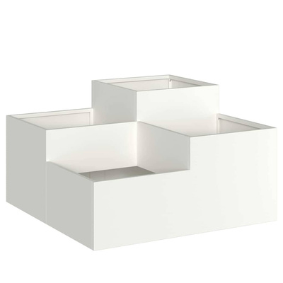 Doniczka ogrodowa Biały 80 x 80 x 48 cm Stal