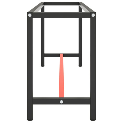 Rama do stołu roboczego, czerwono-czarna, 170x50x79 cm, metal