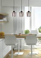 Lampa wisząca sufitowa chromowa szklana 3x60W Cox Candellux 33-53886
