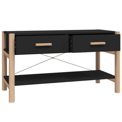 vidaXL Szafka pod TV, czarna, 82x38x45 cm, materiał drewnopochodny