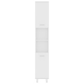 Szafka łazienkowa, biała, 30x30x179 cm, materiał drewnopochodny