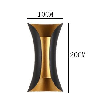 Kinkiet Abigali Black-Gold IP65 2x5W 3000K