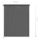 vidaXL Roleta zewnętrzna, 60x230 cm, antracytowa