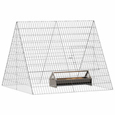 Klatka dla kur srebrny 110 x 100 x 85 cm Stal ocynkowana