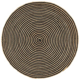 vidaXL Dywanik ręcznie wykonany z juty, spiralny wzór, czarny, 90 cm