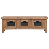 vidaXL Szafka pod TV, 3 szuflady, 120x30x40 cm, lite drewno mahoniowe