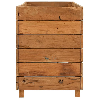 vidaXL Podwyższona donica 150x40x55 cm drewno tekowe z recyklingu/stal