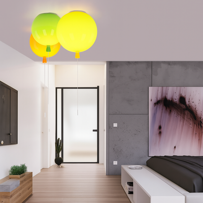 Lampa wisząca Abigali Baloon E27 do pokoju dziecięcego 20cm żółty