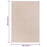 vidaXL Dywan z krótkim runem, 200 x 290 cm, ciemny beż