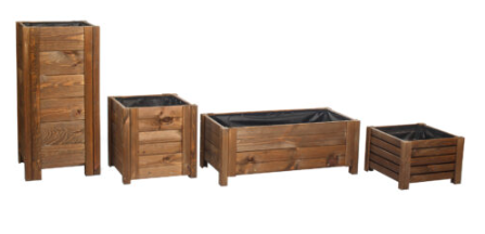 Donica drewniana ciemny brąz W25/S38/D38/2