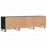 vidaXL Szafka pod TV, czarna, 150x30x44,5 cm, materiał drewnopochodny