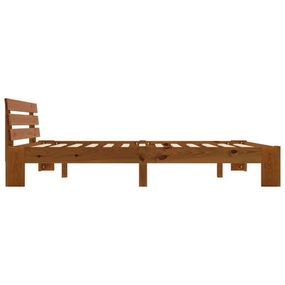 vidaXL Rama łóżka, miodowy brąz, lite drewno sosnowe, 180 x 200 cm model standard