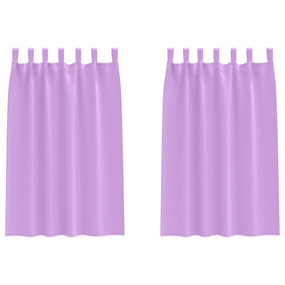 Firany blackout z kółkami 2 pcs Fioletowy 175 x 140 cm