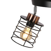 Lampa sufitowa czarna/złota talerz 3xE27 Glob 98-00392