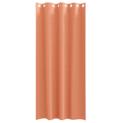 Firany blackout z kółkami 2 pcs terakota 260 x 140 cm Poliester