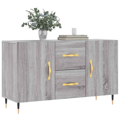 Komoda, szary dąb sonoma, 100x36x60 cm, materiał drewnopochodny vidaXL