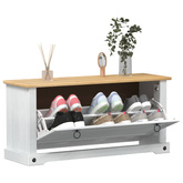 Szafka na buty Corona Biały 99 x 32 x 49 cm Lite drewno sosnowe
