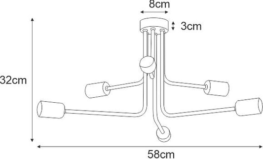 Lampa sufitowa K-4941 z serii KUGA