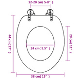 Deska klozetowa, MDF, wzór w rozgwiazdy