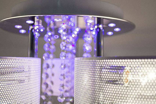 Nowoczesna lampa sufitowa led kryształ ANTILA srebrny