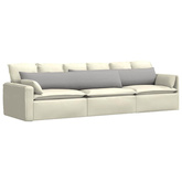 Poduszki na sofę 2 pcs Szary chmur 200 x 40 cm tkanina