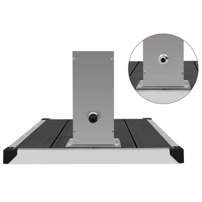 Prysznic ogrodowy z podstawą, WPC, stal nierdzewna