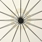 Parasol ogrodowy, wiszący, biały, 3 m, słupek aluminiowy