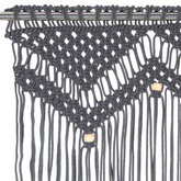 Zasłona z makramy, antracyt, 140 x 240 cm, bawełna