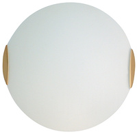 Plafon Sara okrągły biały metalowo-szklany 30 cm 1-punktowy