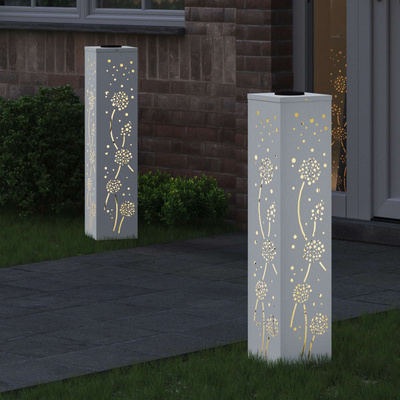 Słoneczna LED lampa na ścieżkę 2 pcs Biały