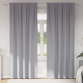 Firany blackout z kółkami 2 pcs Jasnoszary 260 x 140 cm
