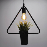 Lampa wisząca z doniczką, MEA, roślina, trójkąt, IP20, E27, EDO777545 EDO Solutions