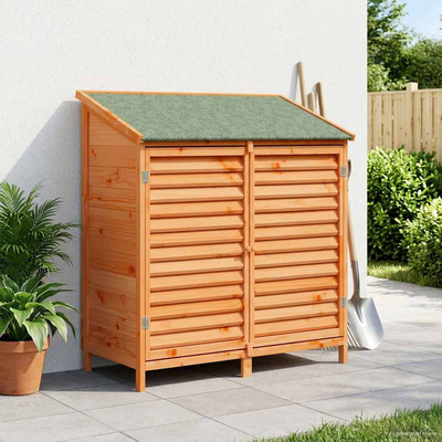 Shed ogrodowy brązowy 106 x 56 x 113,5 cm Drewno Świerkowe