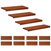 Nakładki na schody 12 szt. 80 x 25 x 2 cm brązowy Drewno bukowe