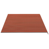 Zapasowa tkanina na markizę, pomarańczowo-brązowa, 5x3,5 m, poliester