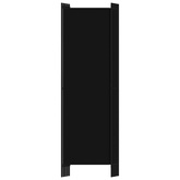 Parawan 5-panelowy, czarny, 250 x 180 cm