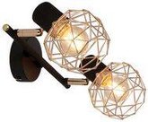 Lampa sufitowa listwa ścienna czarna złoty klosz Acrobat 92-66336