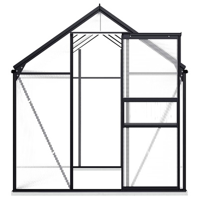 Szklarnia z ramą podstawy, antracytowa, aluminiowa, 4,75 m?