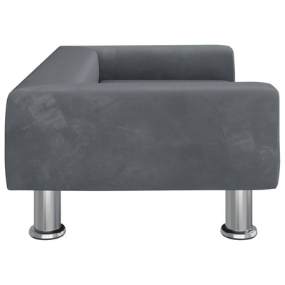 vidaXL Legowisko dla psa, ciemnoszare, 70x45x26,5 cm, aksamitne