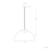 Lampa Wisząca Misa Boho z Drewna ?40cm Abruzzo Salve E27