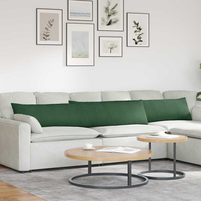 Poduszki na sofę 2 pcs Ciemna zieleń 200 x 40 cm