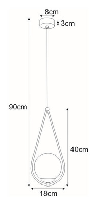 Lampa wisząca K-4775 z serii NEVE GOLD