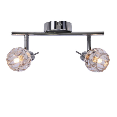 Lampa sufitowa Bombola listwa ze szklanymi kloszami regulowana 2-punktowa do korytarza