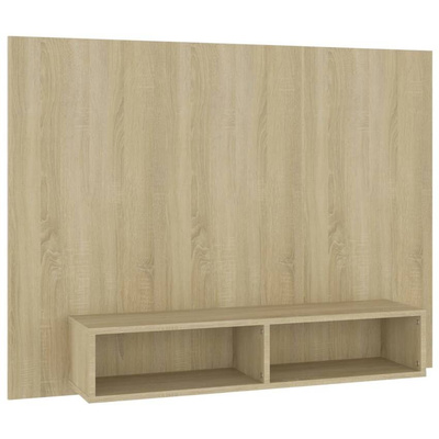 vidaXL Wisząca szafka pod TV, dąb sonoma, 120x23,5x90 cm