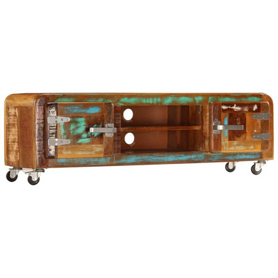 vidaXL Szafka pod TV, 120x30x36 cm, lite drewno odzyskane