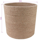 Zestaw doniczek 2 pcs naturalny ? 21 x 21 cm 100% Juta Tossa